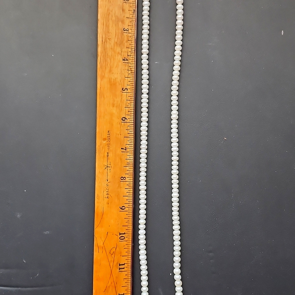 Real white pearls